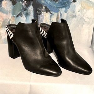 Dolce Vita Black leather with zebra print calf hair